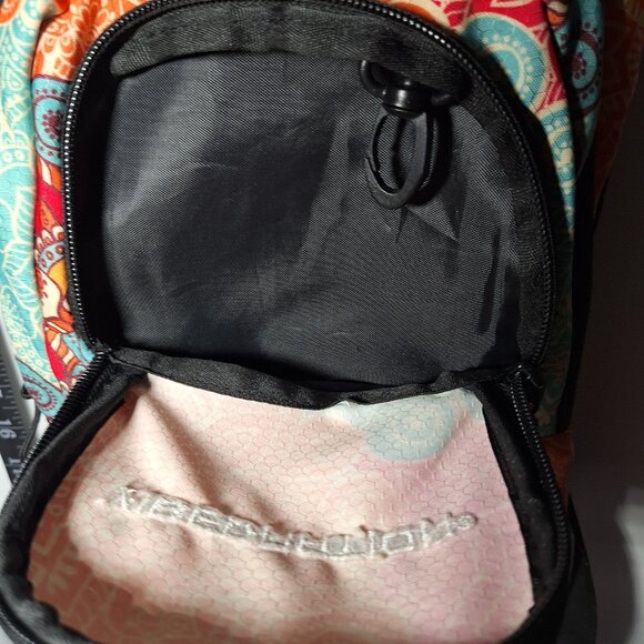 Vibedration Hydration Backpack w/o bladder  turquoise/orange pattern Used main image 13